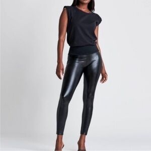 Faux Leather Leggings Assets by Spanx Black Size Small Fall Outfits